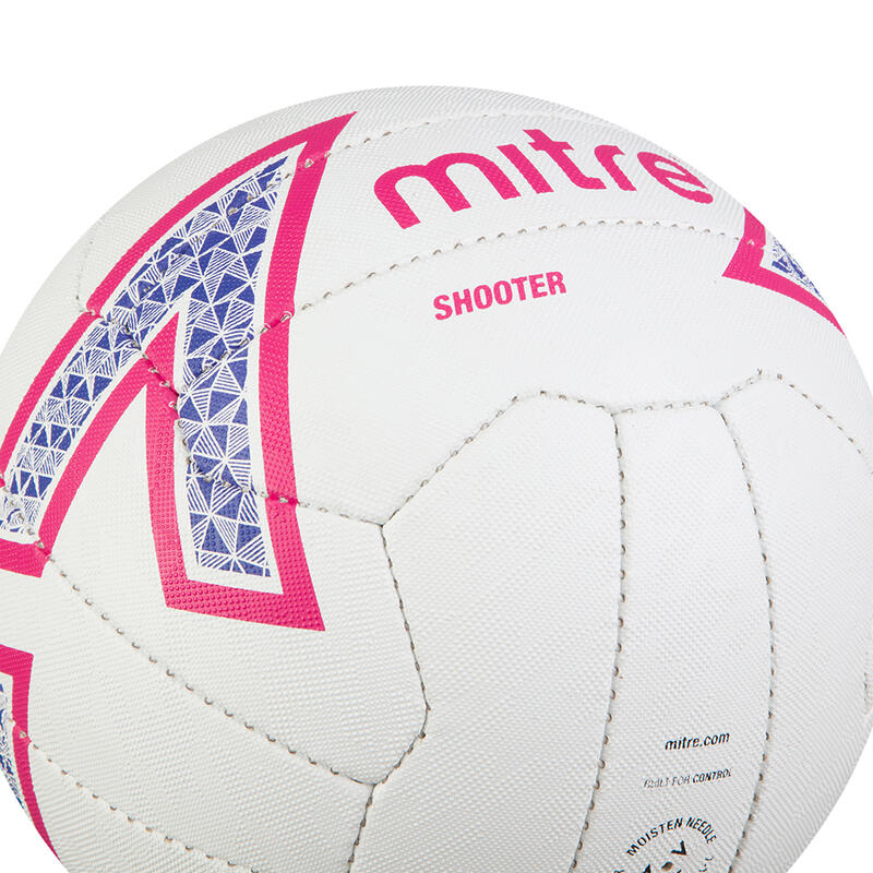 Ballon de netball SHOOTER (Blanc / Rose / Violet)