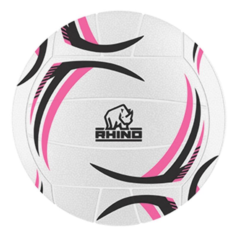 Ballon de netball THUNDER (Blanc / Rose / Noir)