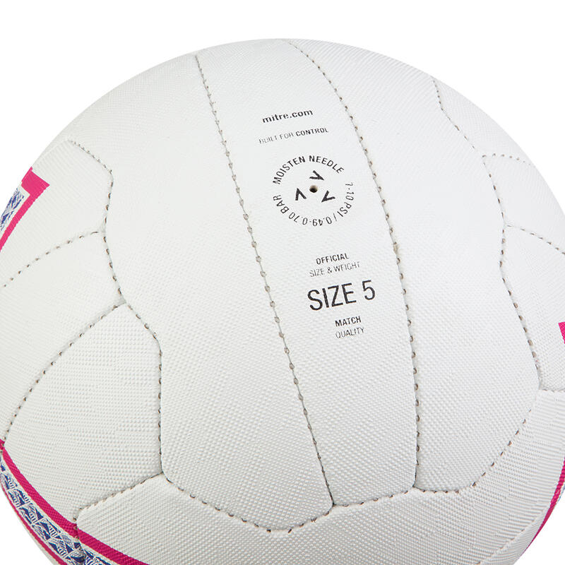 Ballon de netball SHOOTER (Blanc / Rose / Violet)