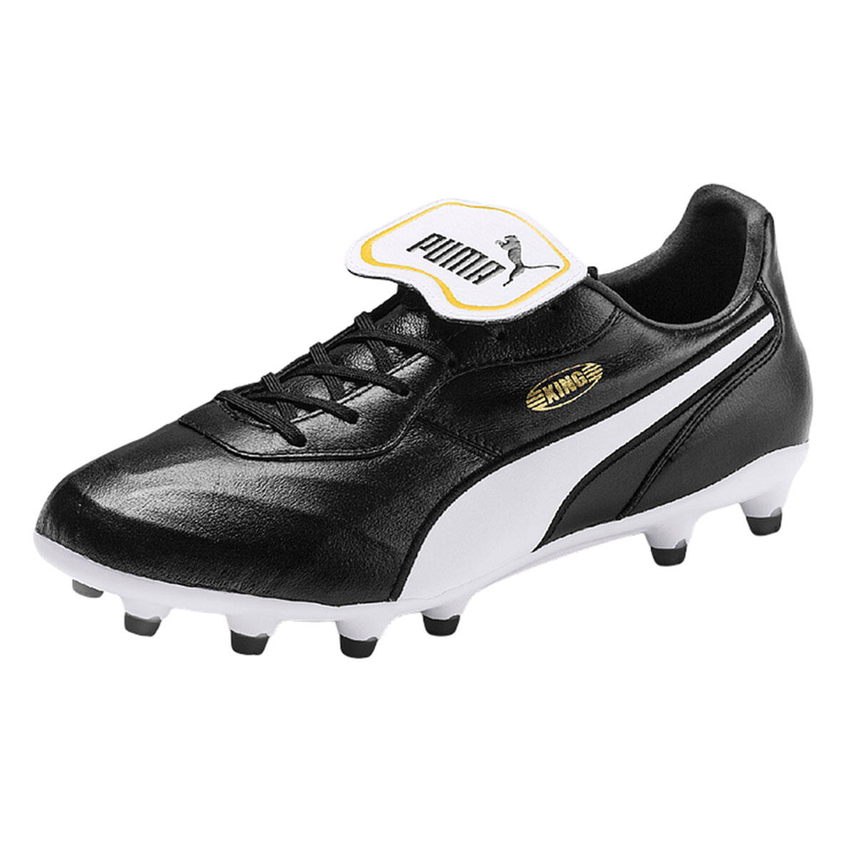 Mens King Dual Straps Football Boots (Black/White) 1/4