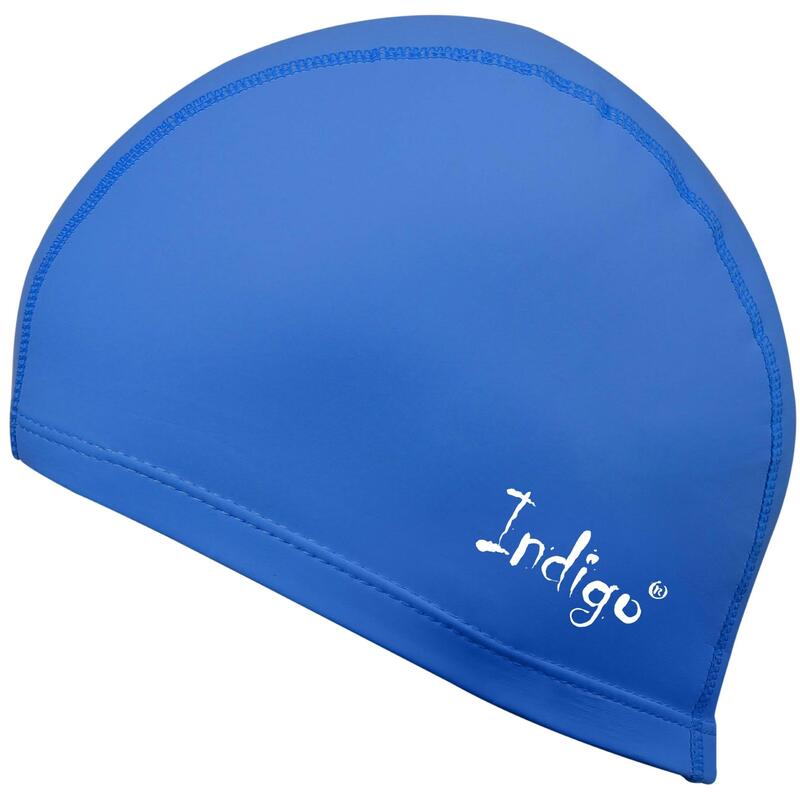 Gorro de Natación Tejido Engomado con PU INDIGO Azul