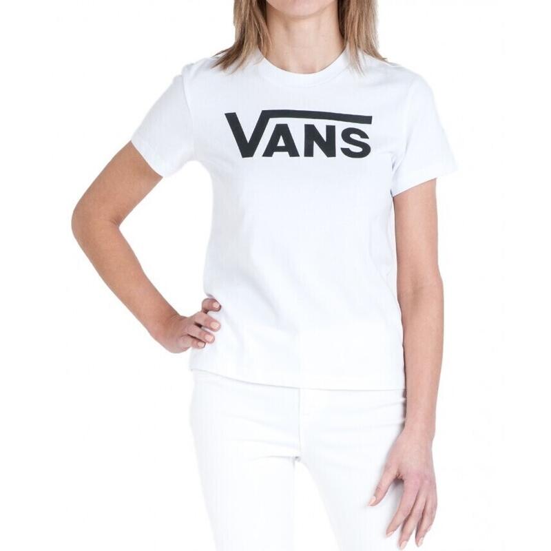 T-Shirt Vans Flying V Crew, Branco, Mulheres
