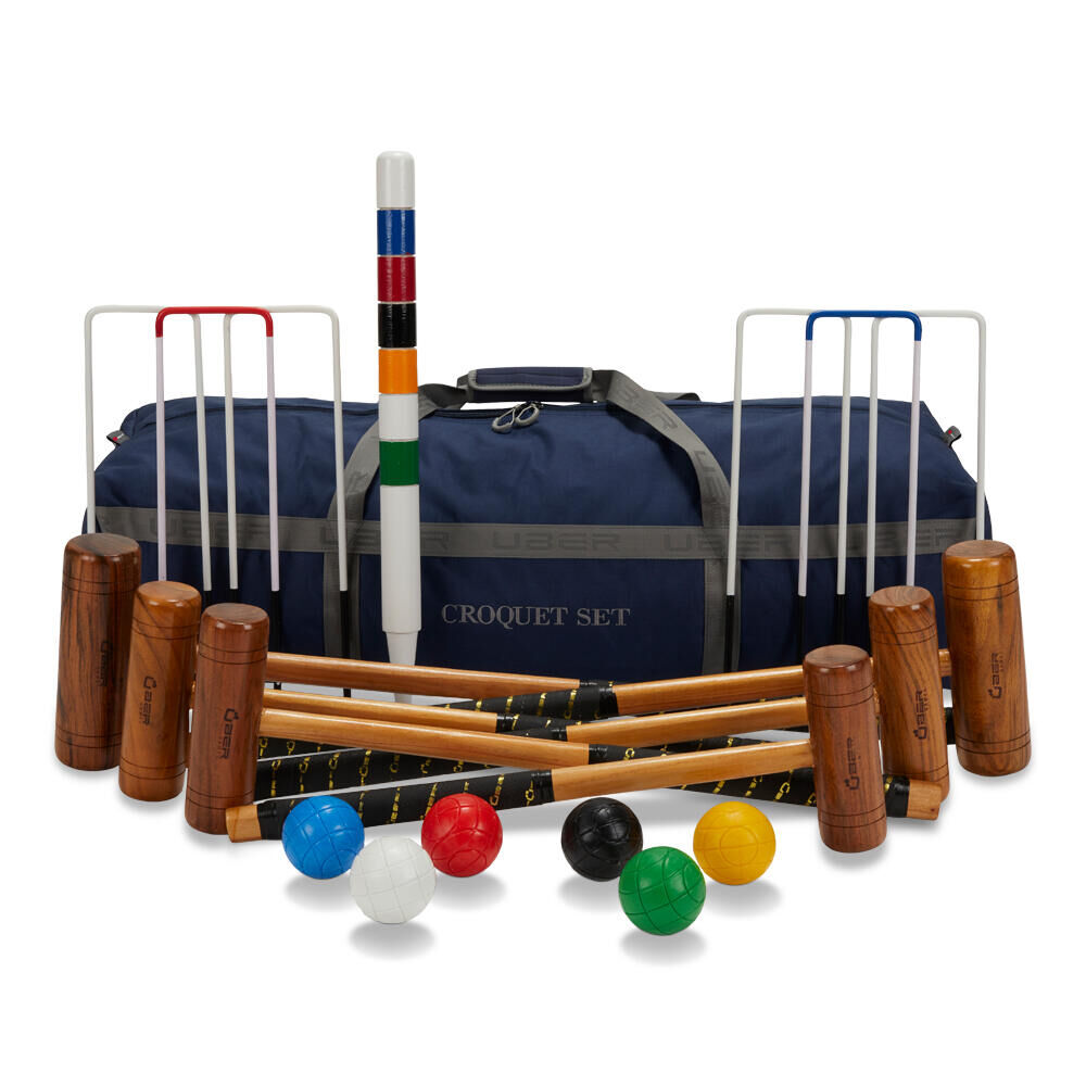 UBER GAMES Family Croquet Set 6 Player, with Nylon Bag
