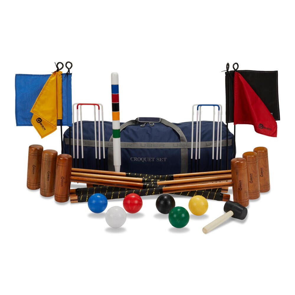 UBER GAMES Garden Croquet Set 6 Player, with Nylon Bag