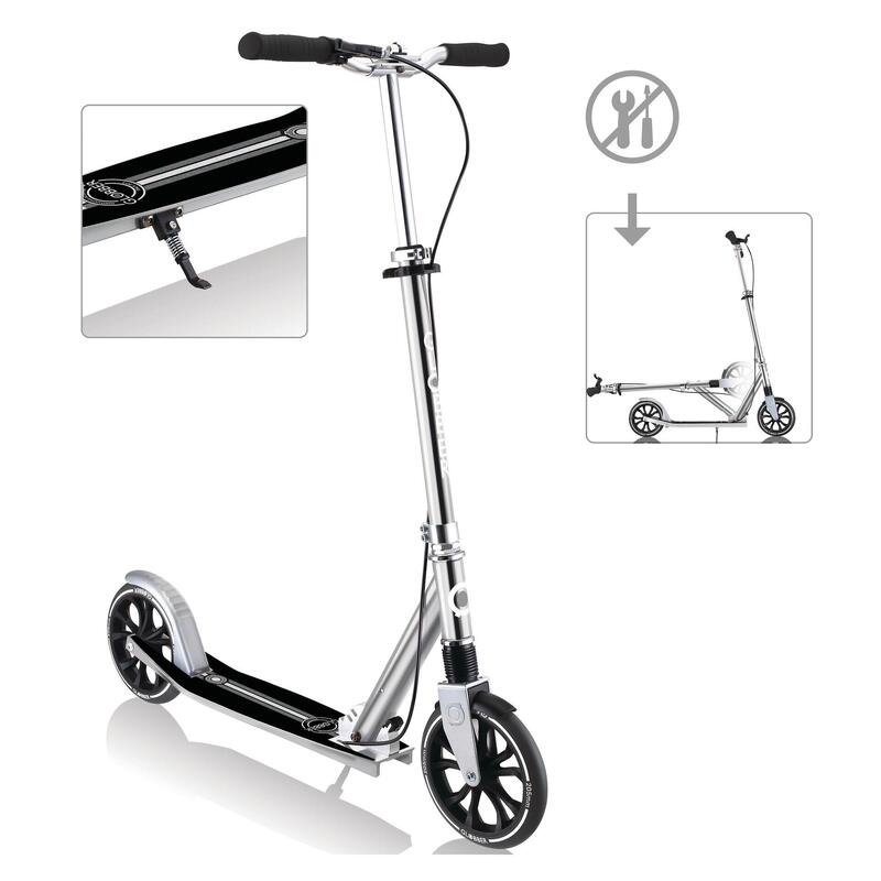 Trottinette Enfants de 2 à 8 Ans Conception Pliable 3 Roues LED 4 Positions  de Hauteur réglables 5 Options de Couleur Maximale 50 KG-Bleu clair