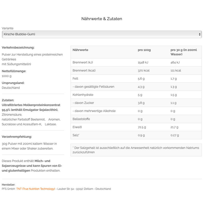 Naked Whey Protein - hoher Eiweißanteil, mit Laktase für bessere Verdauung