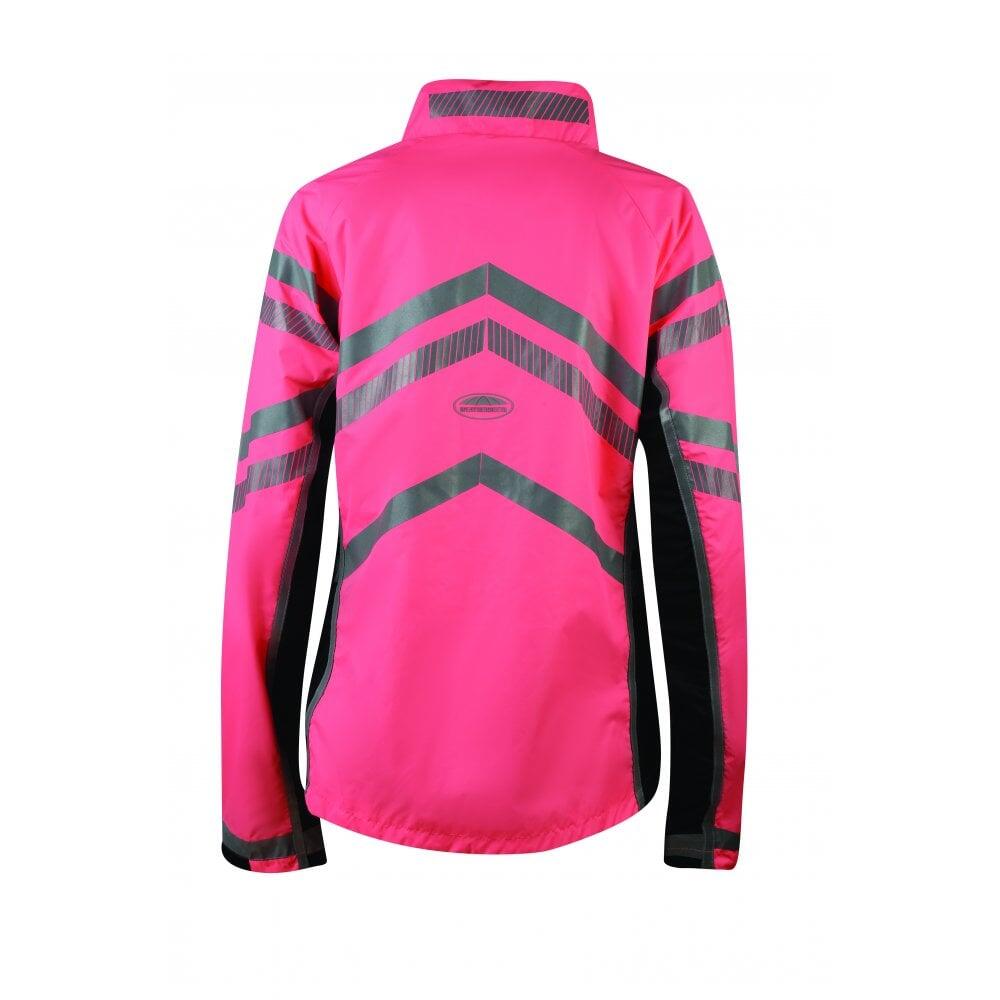 Unisex Adult Reflective Lightweight Waterproof Jacket (Hi Vis Pink) 2/4