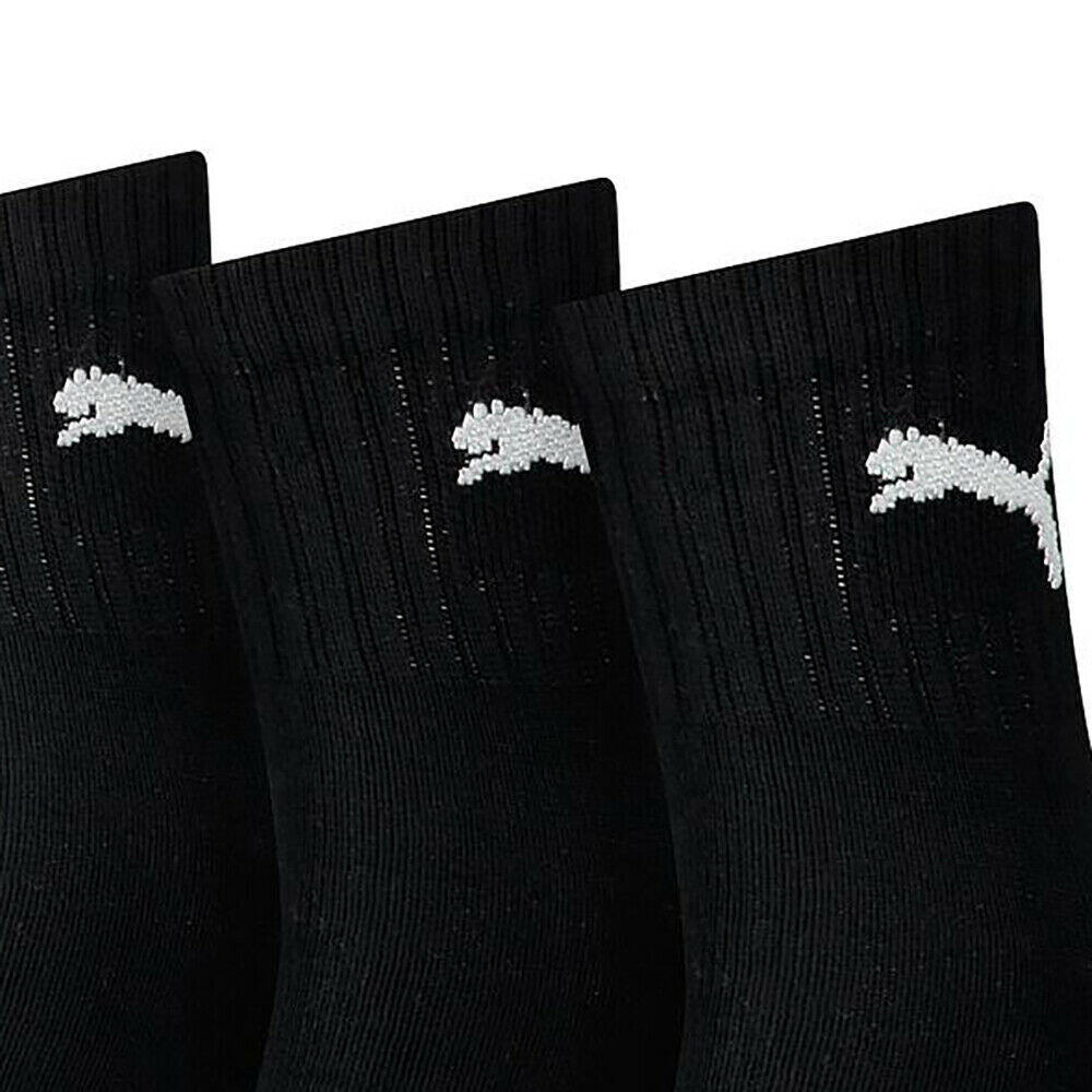 Unisex Adult Lightweight Crew Socks (Pack of 3) (Black) 3/3