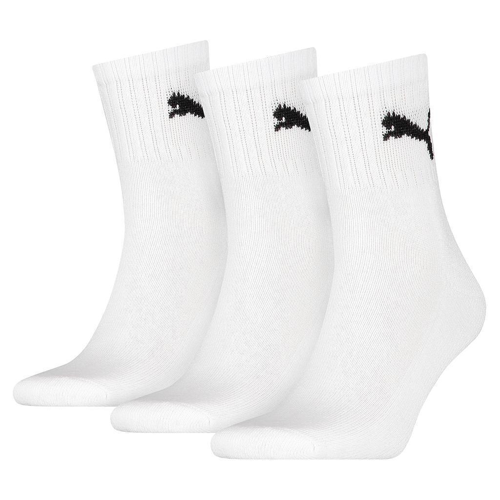 Unisex Adult Lightweight Crew Socks (Pack of 3) (White) 1/2