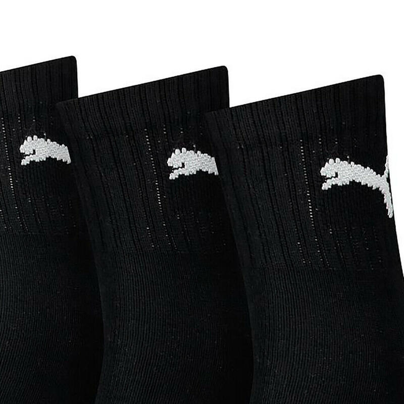 Leichte CrewSocken für Erwachsene (3erPack) Unisex Schwarz