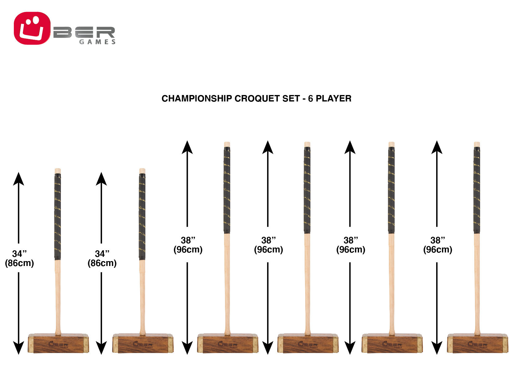 Championship Croquet Set 6 Player, with Wooden Box 4/5