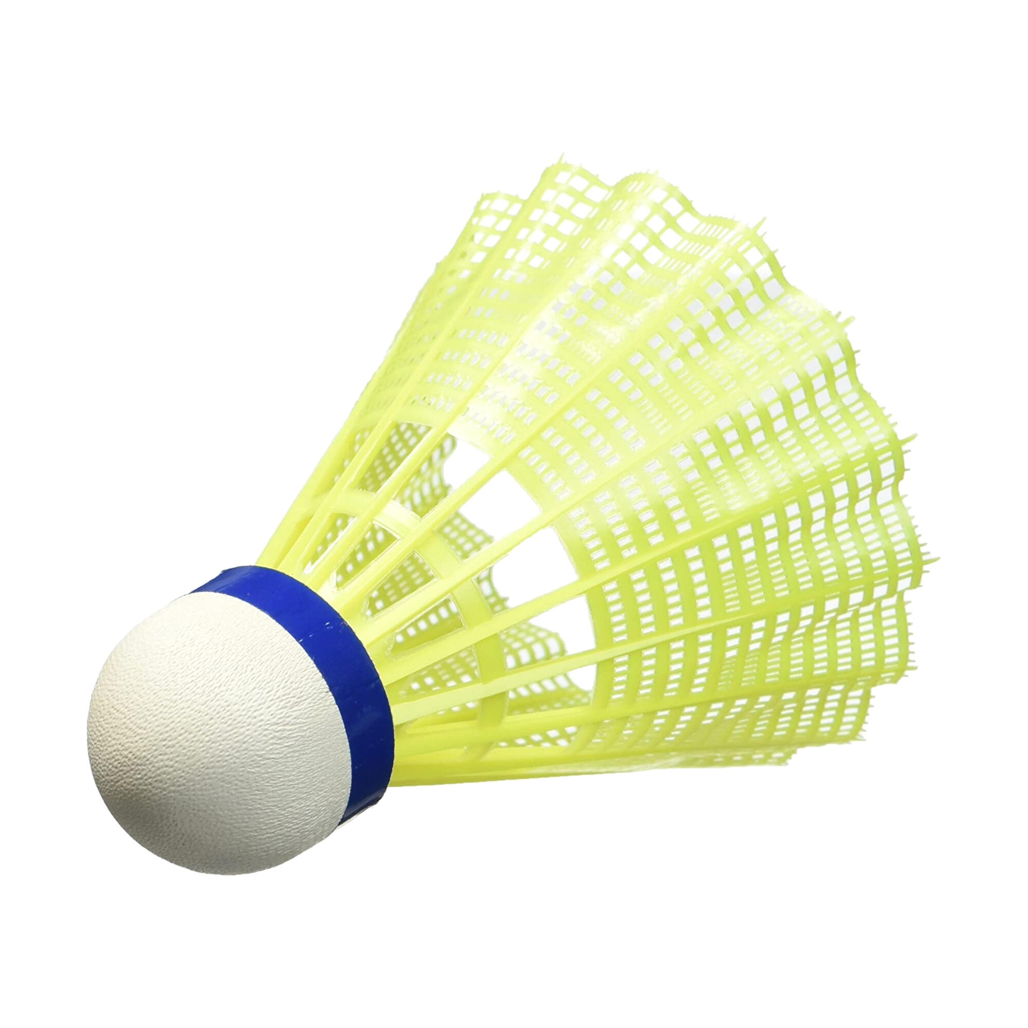 Mavis 300 Shuttlecock (Pack of 6) (Yellow/Blue) 1/3