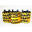 Recycled climbing rope chalk bag, made in the UK / Yellow
