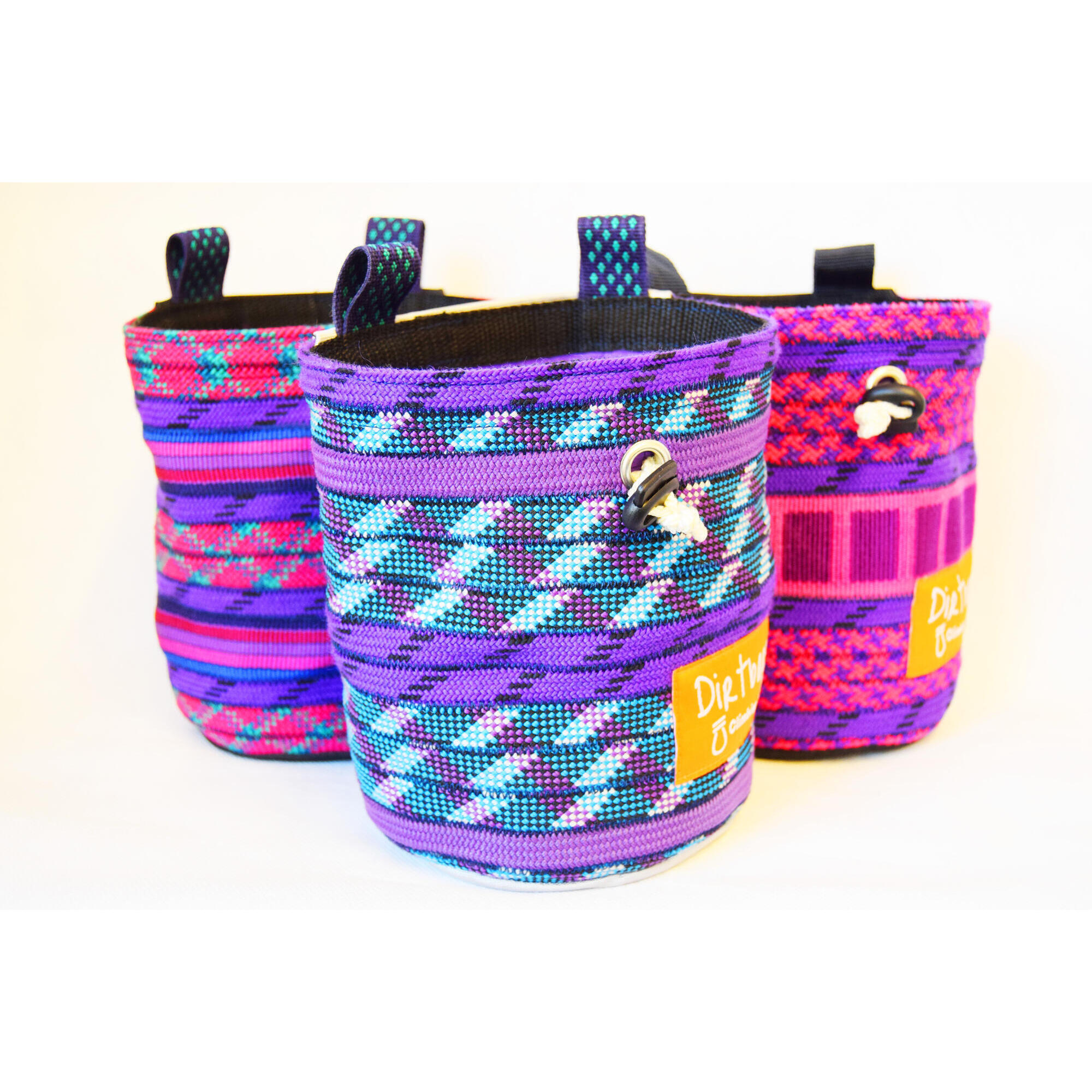 DIRTBAGS CLIMBING Recycled climbing rope chalk bag, made in the UK / Purple