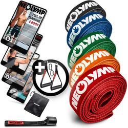 Resistance Band (set van 5 met accessoires) - weerstandsband, gymnastiekband