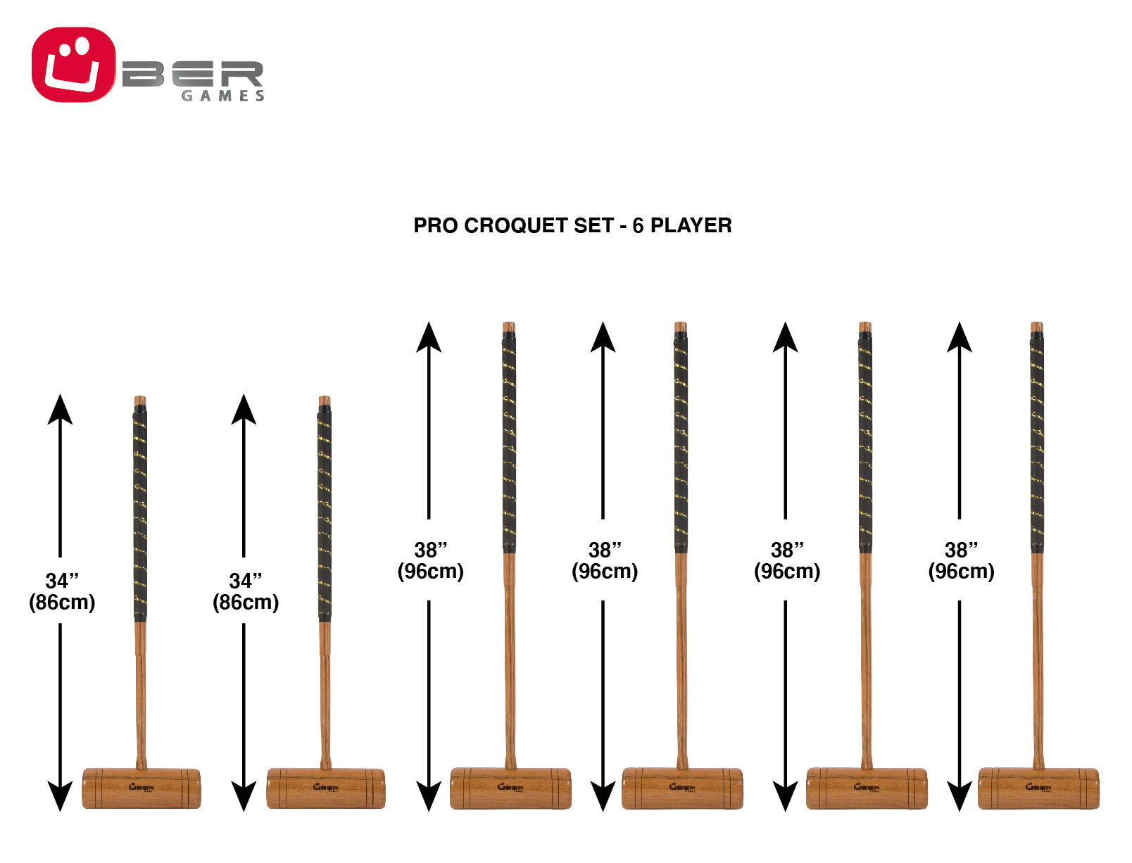 Pro Croquet Set 6 Player, with Wooden Box 4/5