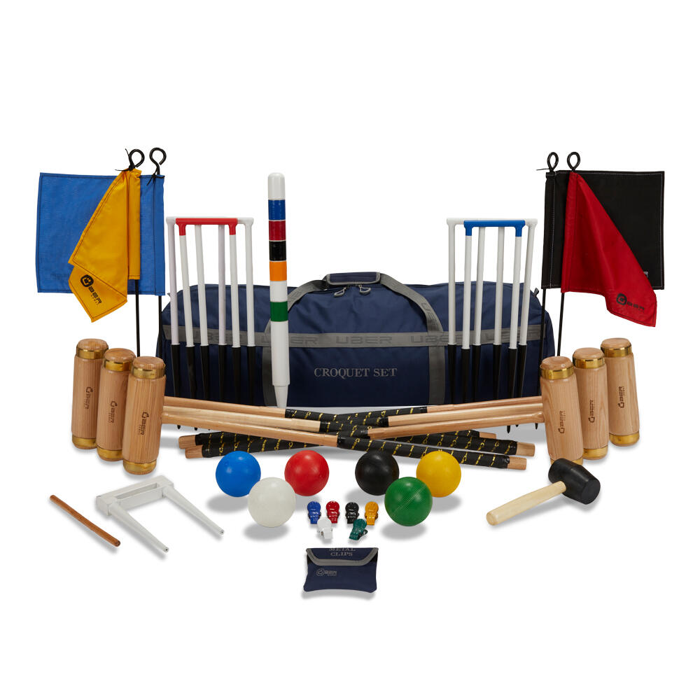 UBER GAMES Executive Croquet Set 6 Player, with Nylon Bag