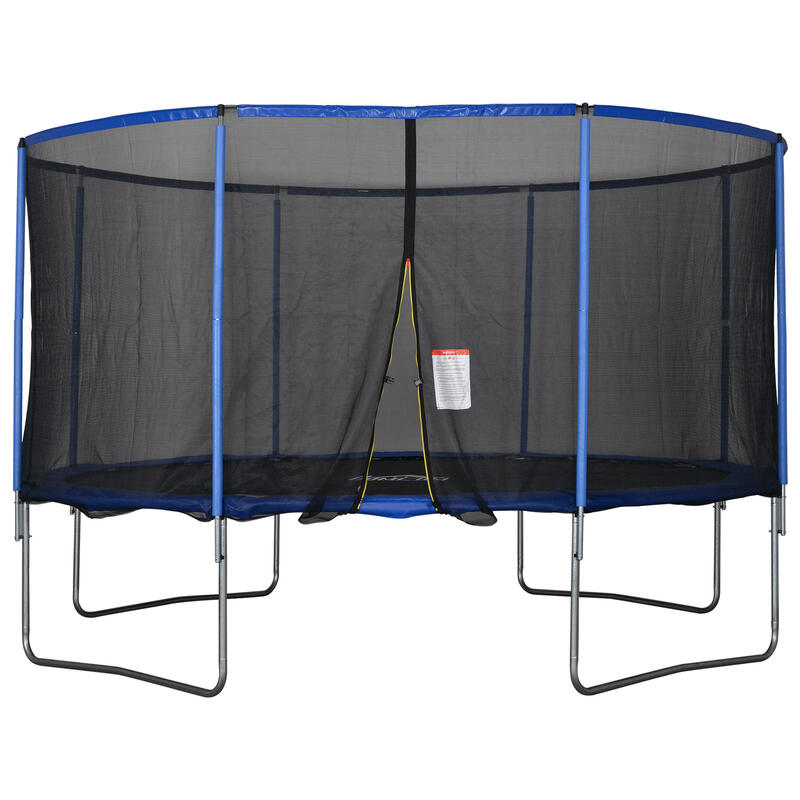 HOMCOM Tappeto Elastico trampolino con Rete e Bordo Imbottito Φ426 x 269cm