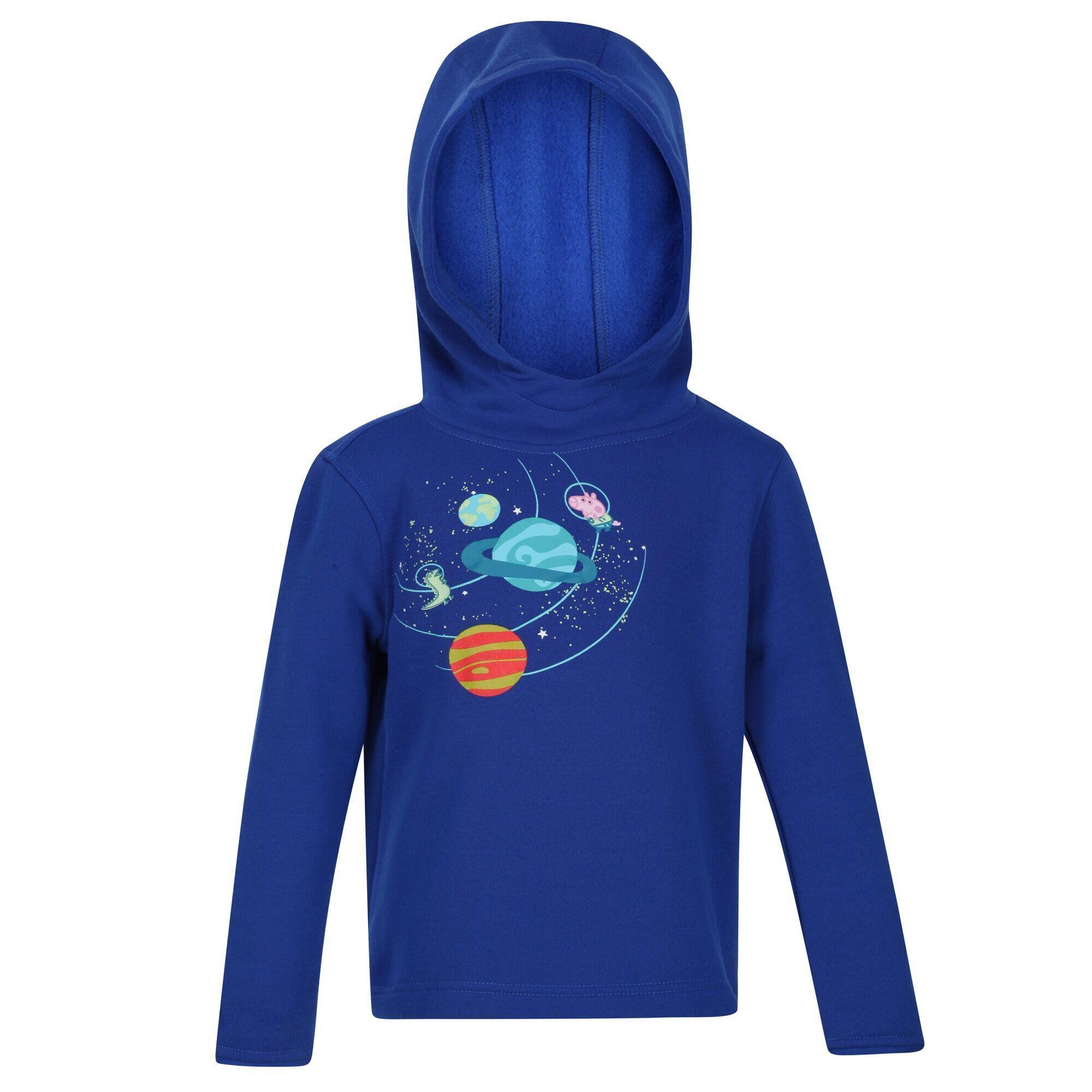 REGATTA Childrens/Kids Peppa Pig Planets Hoodie (Surf Spray)