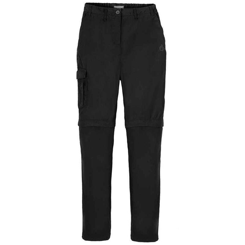 Womens/Ladies Expert Kiwi Convertible Cargo Trousers (Black)