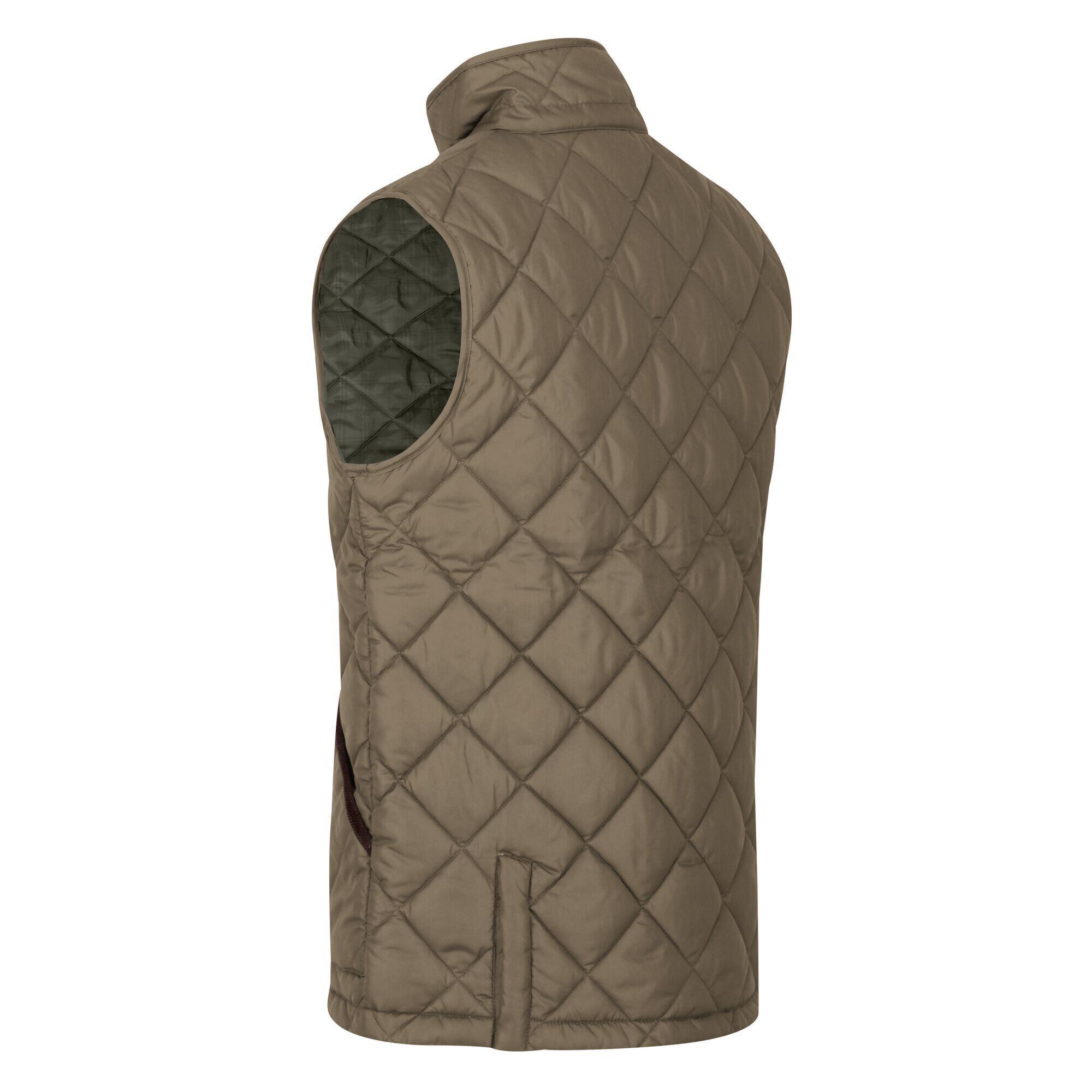 Mens Londyn Quilted Body Warmer (Gold Sand) 3/5