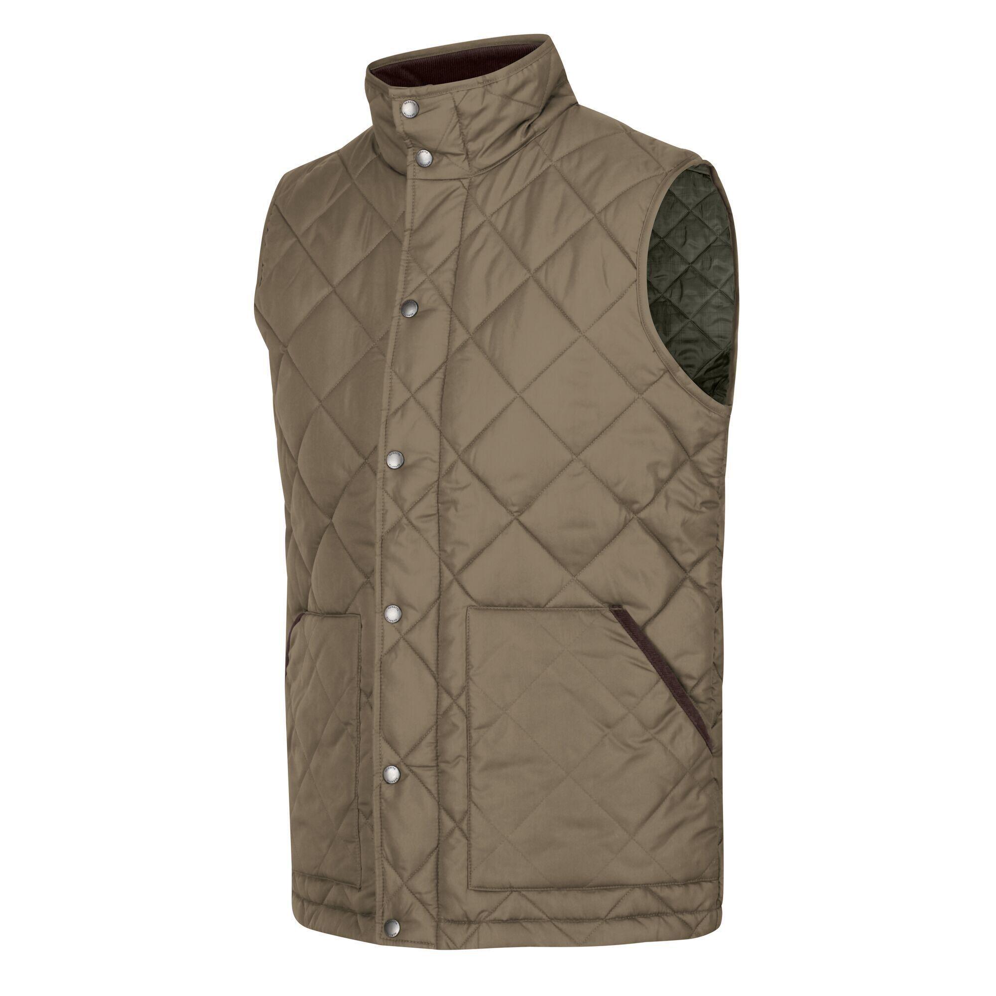 Mens Londyn Quilted Body Warmer (Gold Sand) 4/5