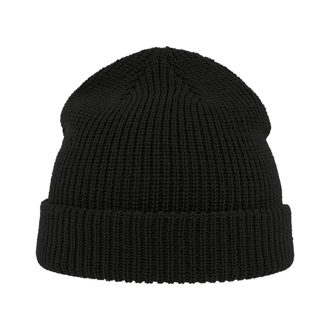 Woolly Wool Blend Beanie (Black) 2/3