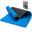 Yogamatte in der Farbe blau - Sportmatte, Fitnessmatte, Pilatesmatte