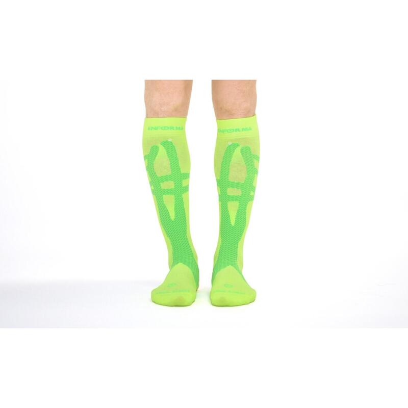 Calcetines de Compresión Running ENFORMA TIBIAL STRESS Amarillo.Coolmax.