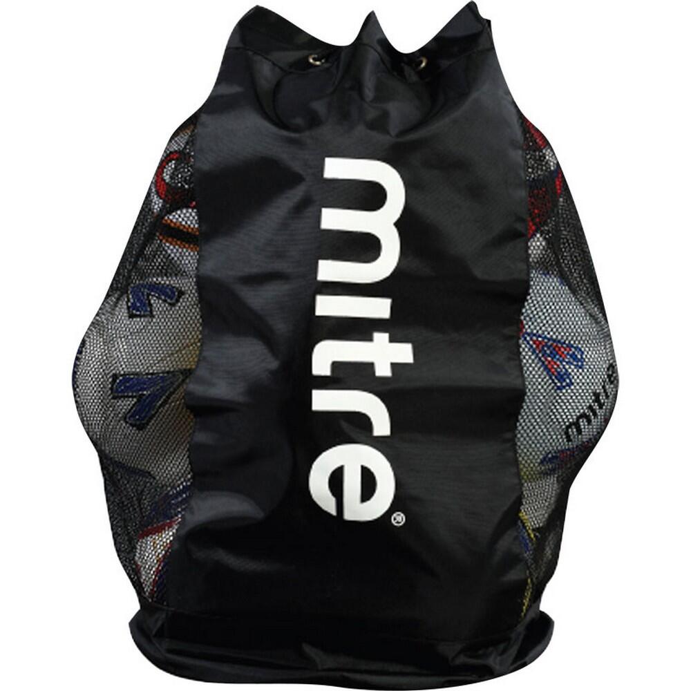 12 Ball Football Bag (Black/White) 3/3