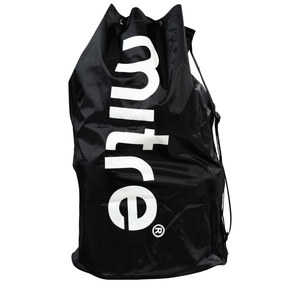 MITRE 12 Ball Football Bag (Black/White)