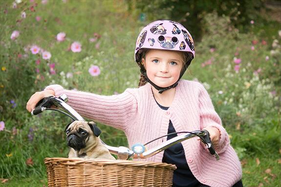 Capacete de Bicicleta criança Pug Puppies tamanho s