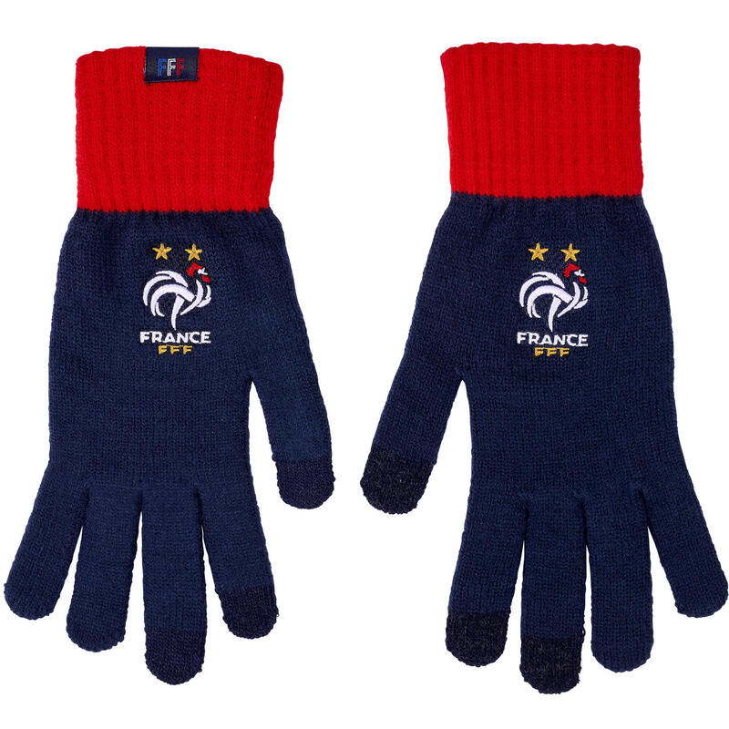 Gants FFF - Collection officielle Equipe de France de Football - Taille homme