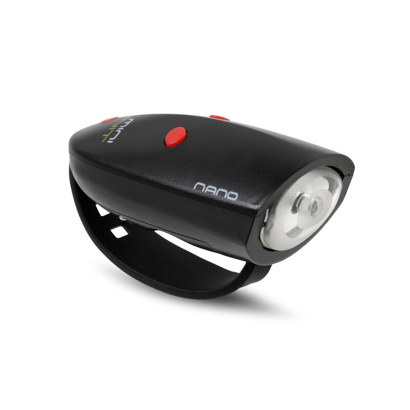 luz + campainha bicicleta Mini Hornit Nano Preto / Vermelho