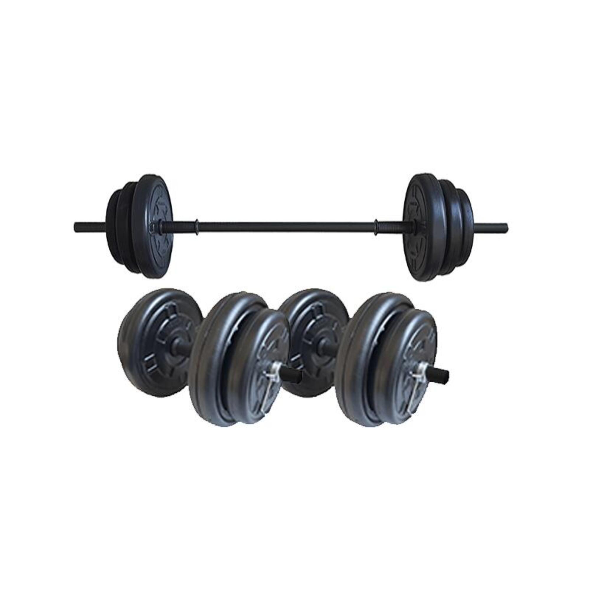 Set haltera si gantere FitTronic 55 kg GR55