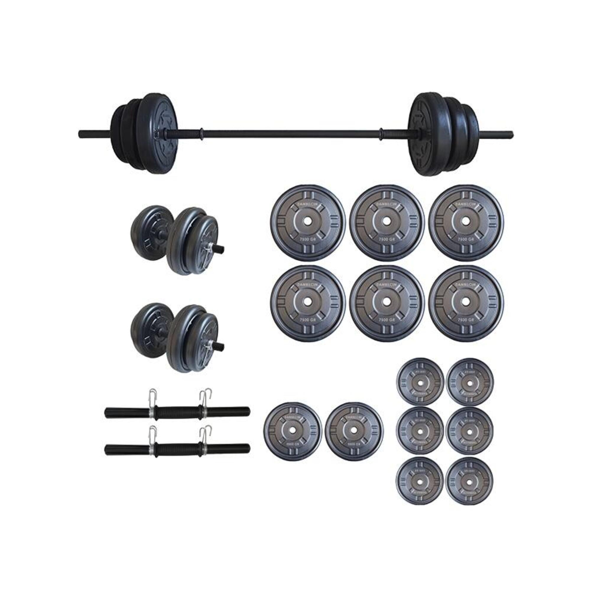 Set haltera si gantere FitTronic 75 kg GR75