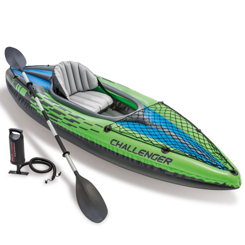 Kayak hinchable Intex Challenger k1 + 1 remo 274x76x33 cm| 1plaza| Kayak mar