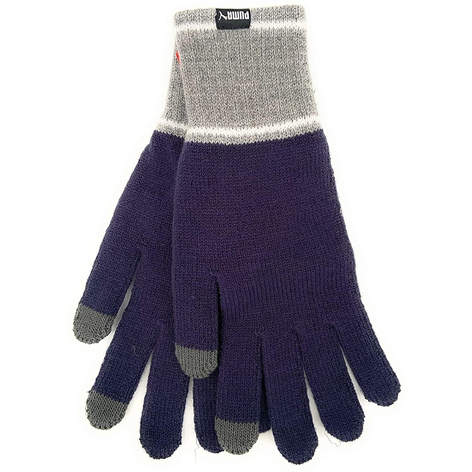 Unisex Adult Knitted Winter Gloves (Peacoat/Grey Heather) 3/3
