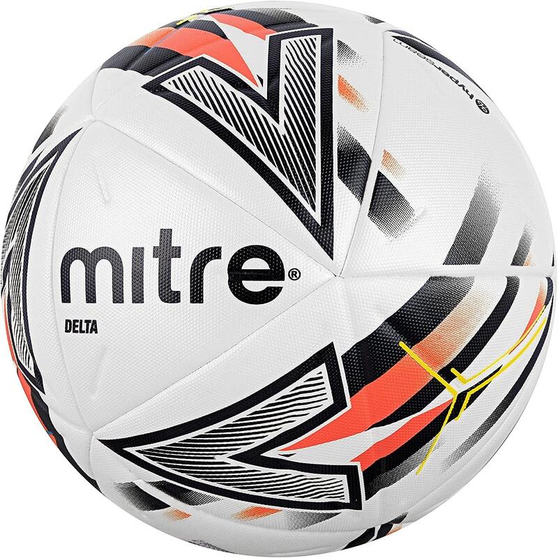 Ballon de foot pour match DELTA ONE (Blanc / Noir / Orange)