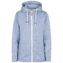 Dames Kari gestreepte fleece jas (Marine Marl)