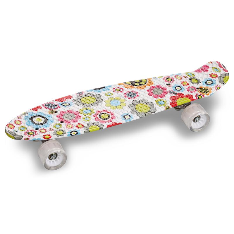 Skateboard de PU (Cruiser) Infantil FLOWERS INDIGO 56,5 * 15 cm