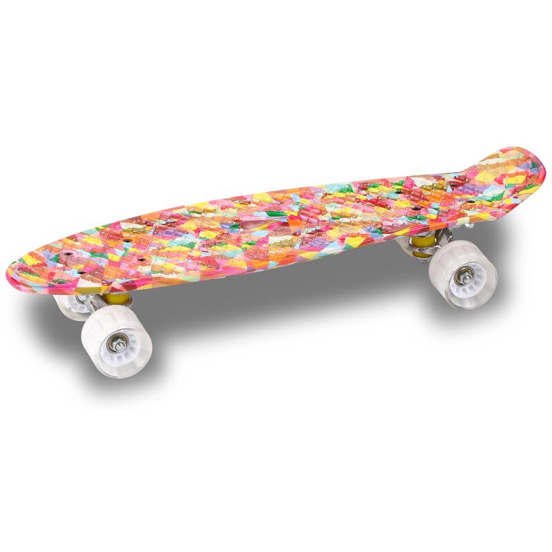 Skateboard de PU (Cruiser) Infantil GIFT INDIGO 56,5 * 15 cm Multicolor
