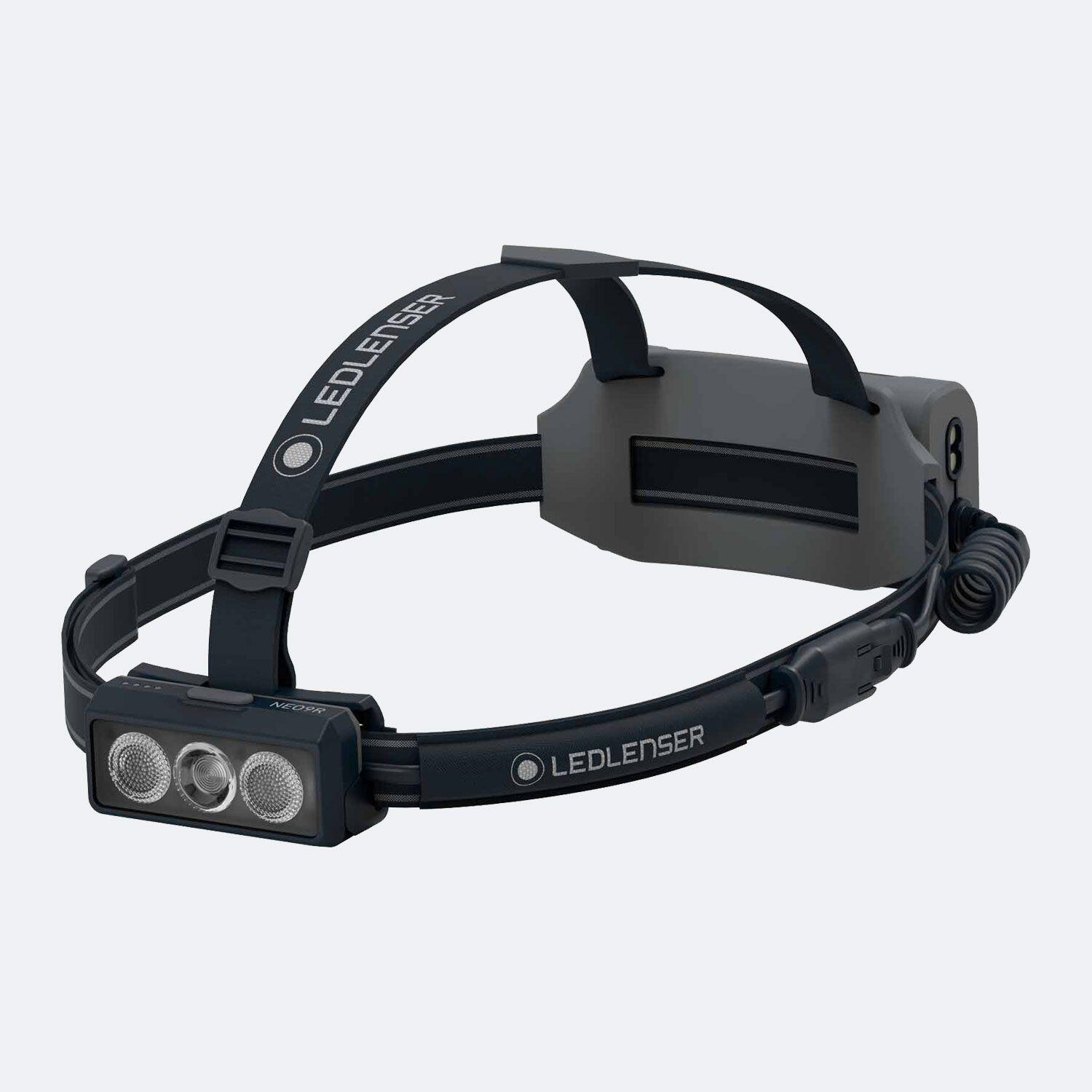 Ledlenser NEO9R Running Rechargable Head Torch (Grey / Black) 1/6