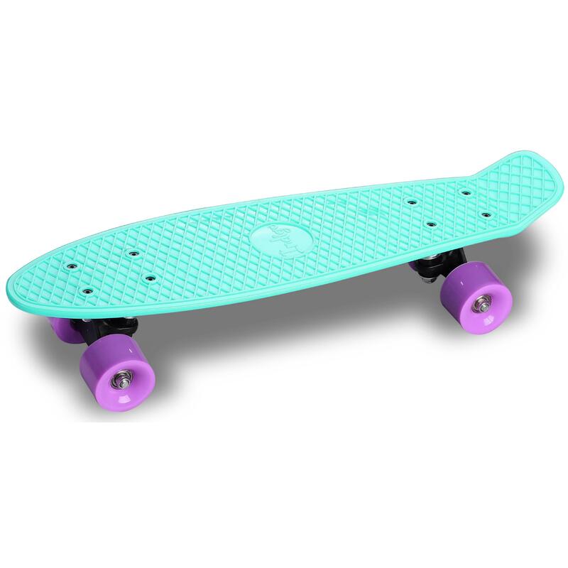 Skateboard de PVC (Cruiser) Infantil INDIGO 56,5 * 15 cm Turquesa