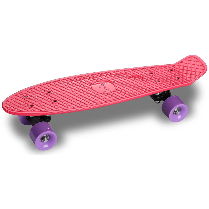 Skateboard de PVC (Cruiser) Infantil INDIGO 56,5 * 15 cm Fucsia