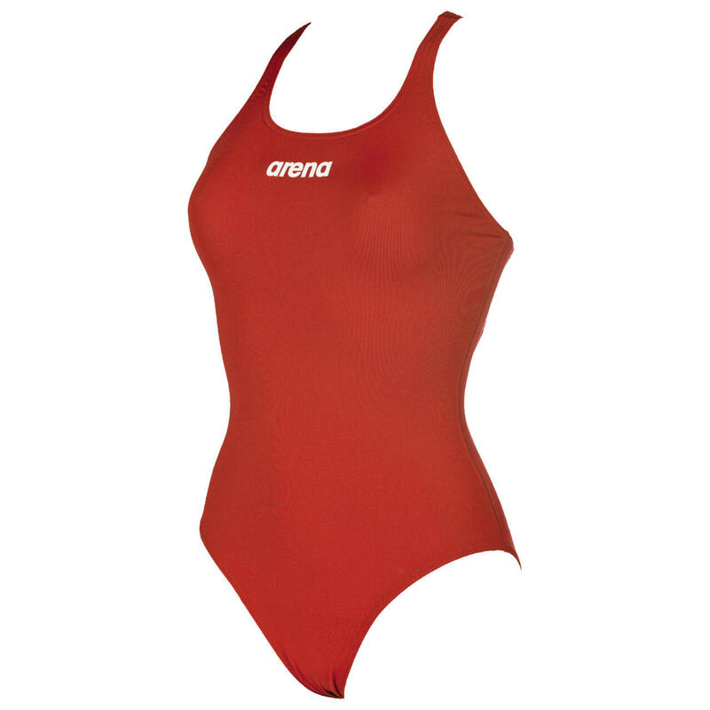 Dames Solid Swim Pro Badpak - Rood / Wit