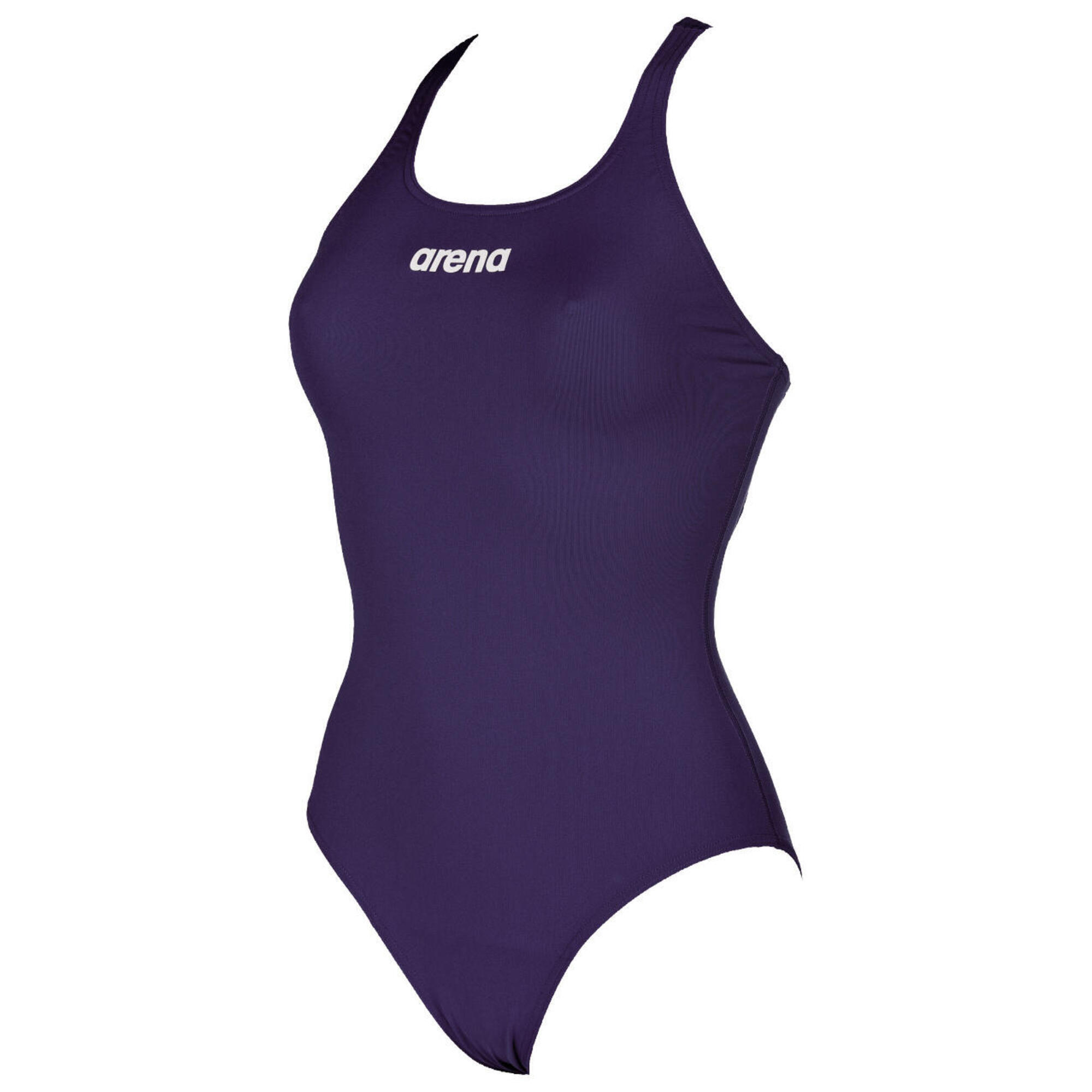 arena Women Sports Swimsuit Solid Swim Pro, Navy-White 1/4