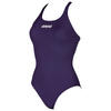 Solid Swim Pro-zwempak voor dames - marineblauw / wit