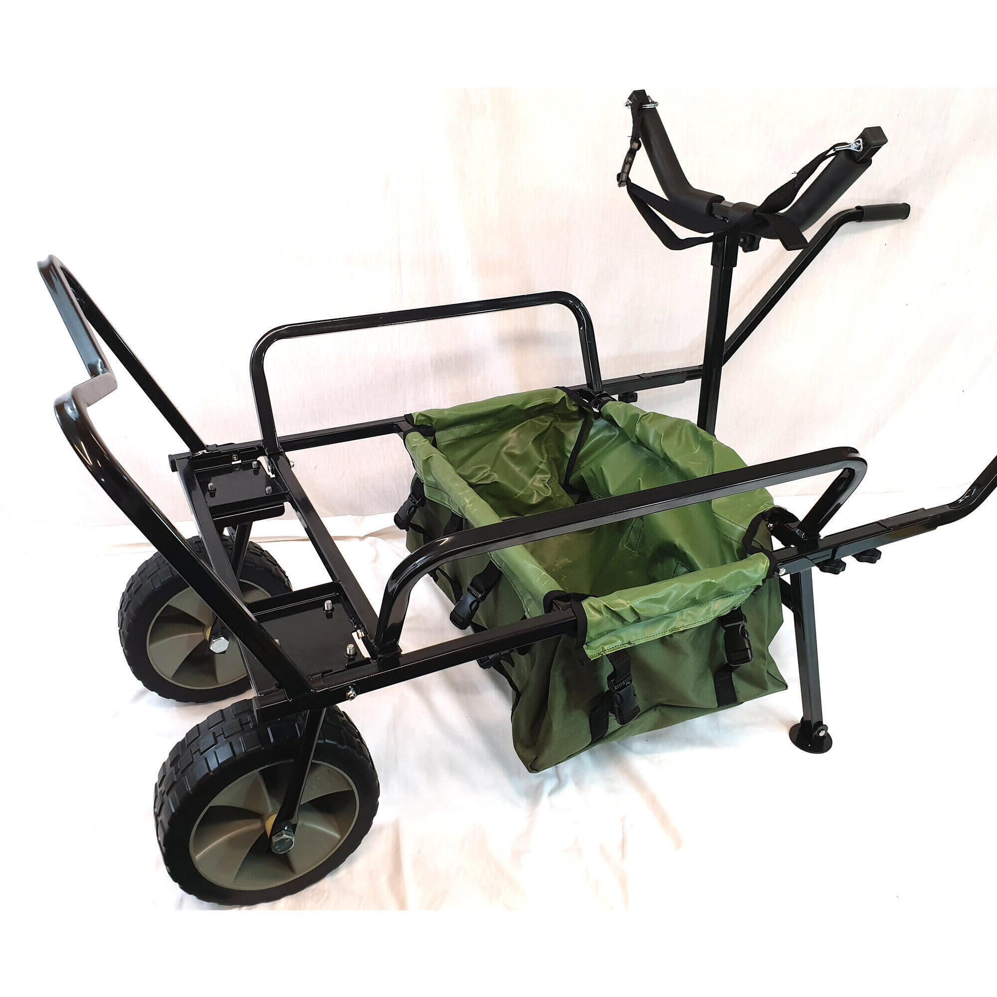 BISON Two wheel fishing camping barrow with Y Bar