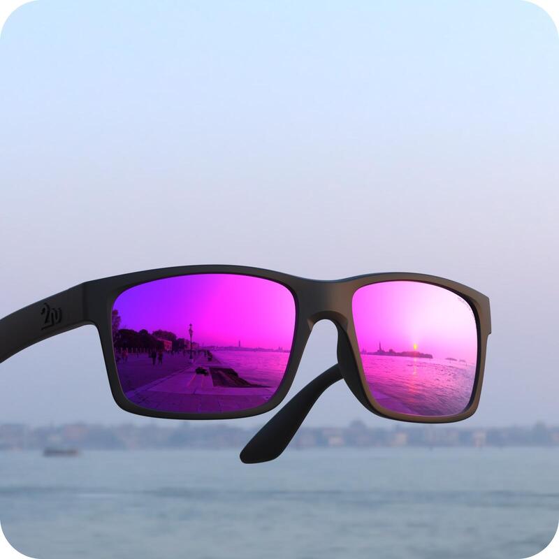 OVO™ Polarized Sunglasses (Frame in Black) - Purple/Black